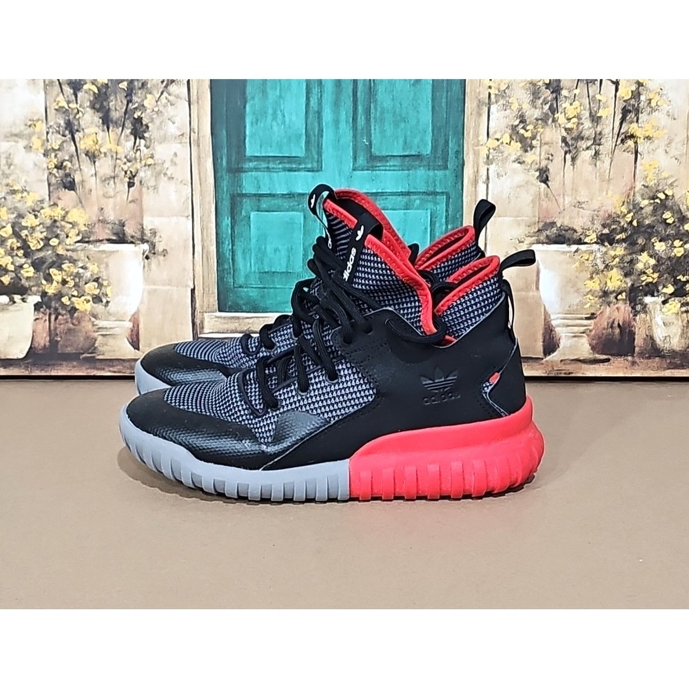 Adidas Tubular X Core sneakers red black sz 6.5 mens athletics collegiate